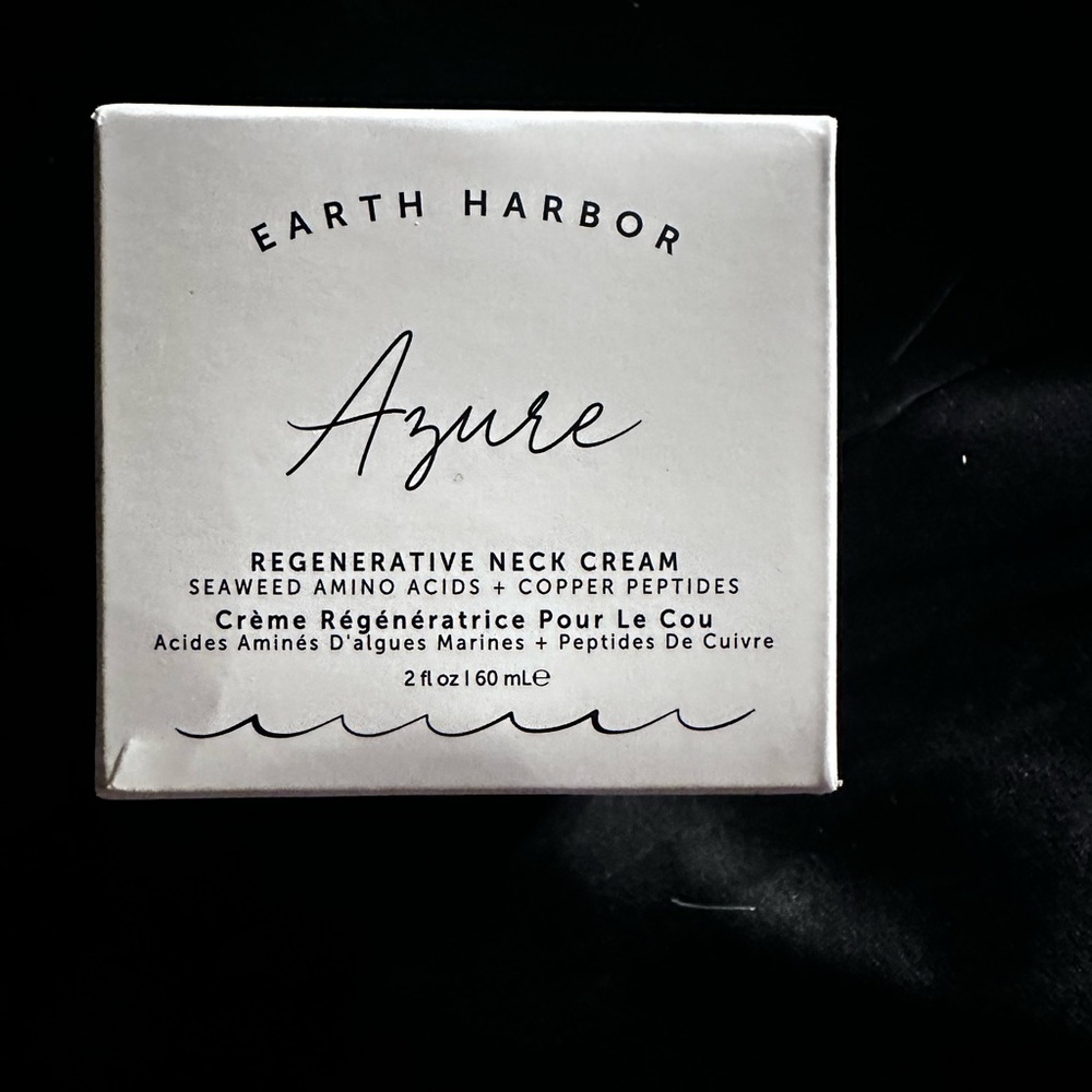 NIB Earth Harbor AZURE Regenerative Neck Cream Seaweed Amino Acids 2 Fl Oz/60 ml